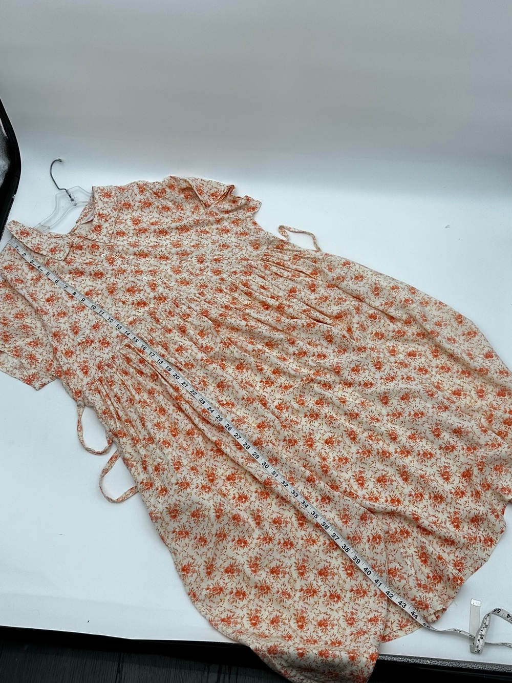 April Cornell Peach Floral Print Vintage Prairie look Dress size XXL - Picture 8 of 11